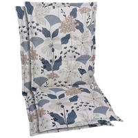 SESSELAUFLAGENSET in Beige, Blau Floral  - Blau/Beige, Design, Textil (50/6/108cm)