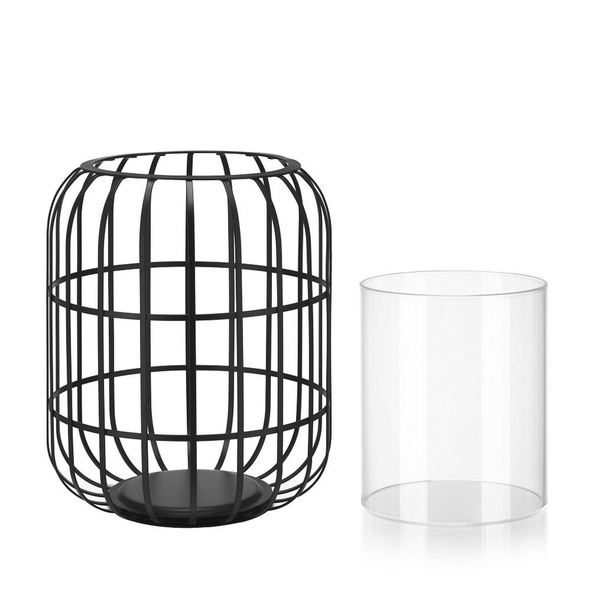 LATERNE - Schwarz, KONVENTIONELL, Metall (27,8/34,2cm) - Blomus