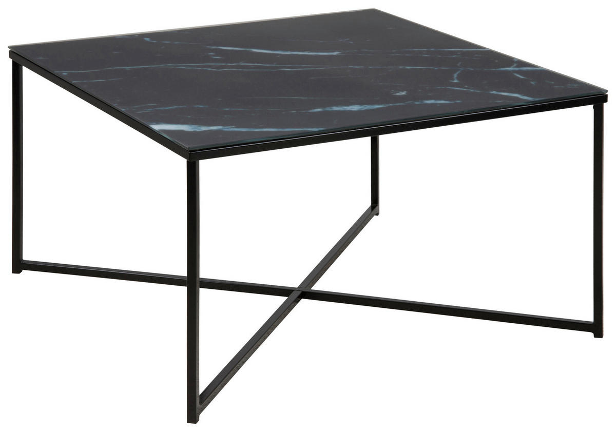 KLUB STOČIĆ  crna, bela  - bela/crna, Trendi, staklo/metal (80/80/45cm) - Carryhome