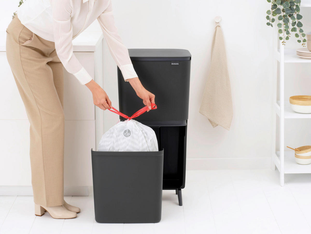 ODPADKOVÝ KOŠ  20+25 l - tmavě šedá, Basics, plast (28/88,3/41,9cm) - Brabantia