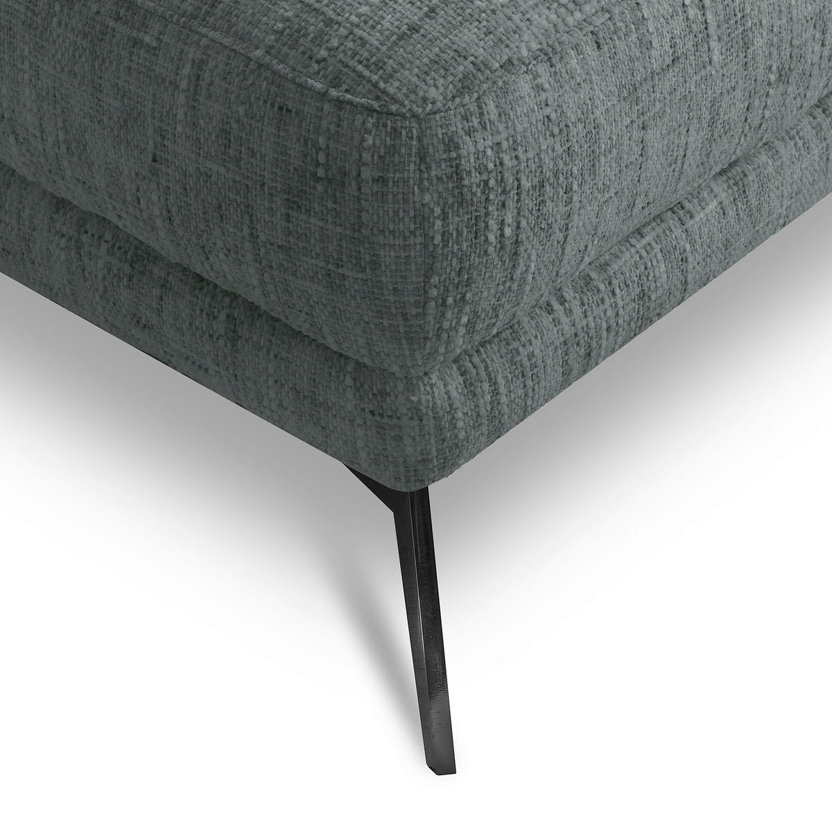 HOCKER Textil Anthrazit  - Anthrazit/Schwarz, Design, Textil/Metall (96/45/80cm) - P & B