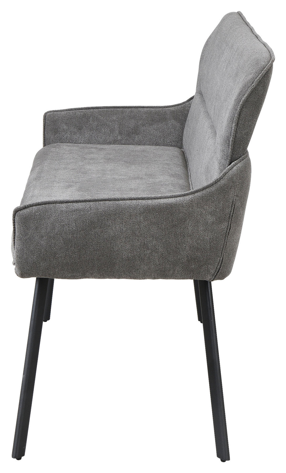 SITZBANK 160/90/62 cm Schwarz, Dunkelgrau  - Dunkelgrau/Schwarz, MODERN, Metall (160/90/62cm) - MID.YOU