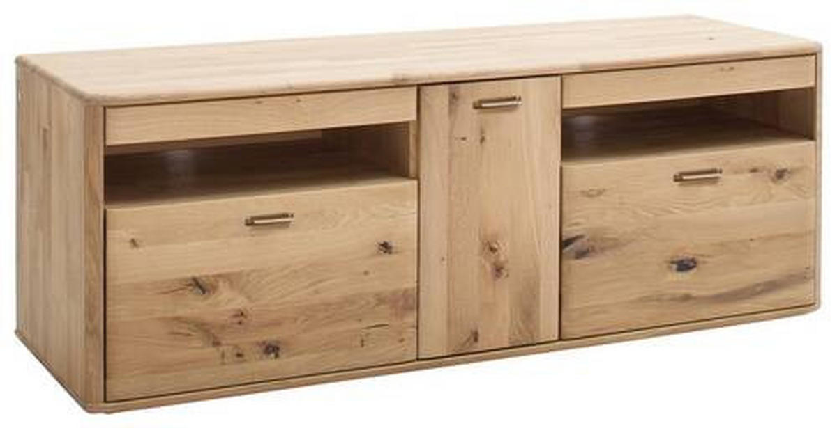 ÉLÉMENT TV  in 156/58/50 cm  - Eichefarben, Design, Holz/Metall (156/58/50cm) - Livetastic