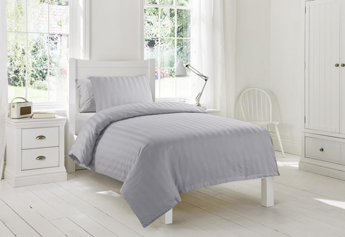PÅSLAKANSET satin 150/210 cm  - grå, Basics, textil (150/210cm)