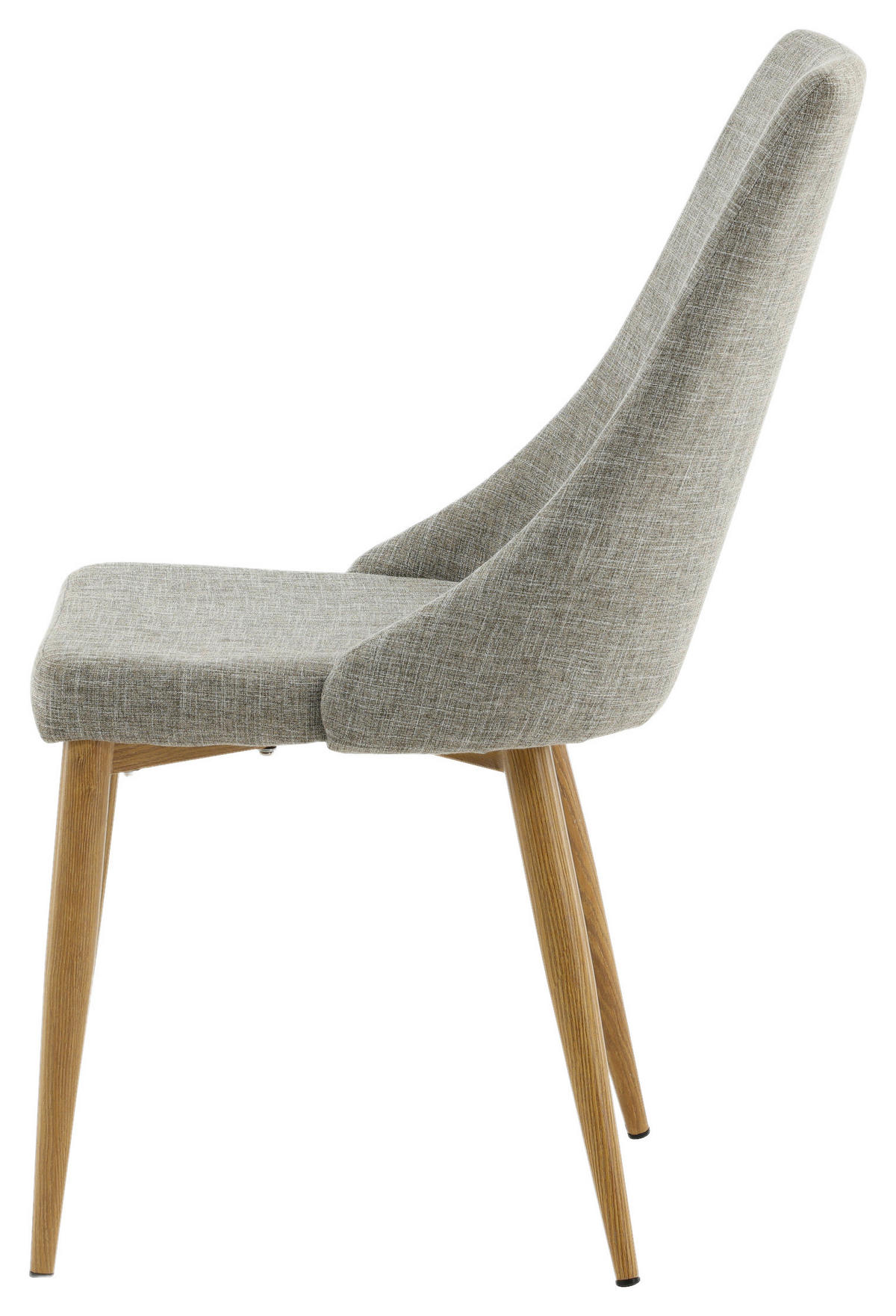 STUHL-SET 2 Stück  in Stahl Textilgeflecht  - Beige/Hellgrau, Design, Textil/Metall (46.5/91/63cm) - Livetastic