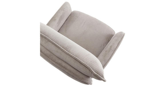 BARHOCKER Cord Taupe Stoffauswahl, Sitzfläche 360° drehbar  - Taupe/Schwarz, Design, Textil/Metall (54/98-120/58cm) - Novel