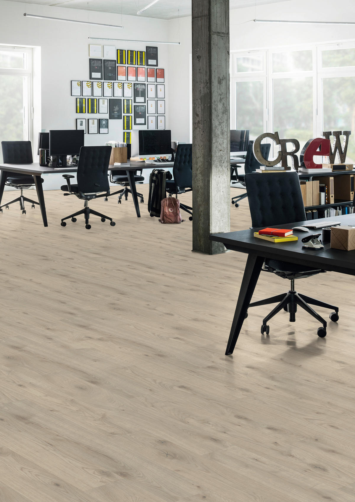 DESIGNBODEN EGGER Aquadura+  - Eichefarben/Beige, KONVENTIONELL, Holzwerkstoff (129.2/19.3/0.75cm) - Egger Holzwerkstoffe