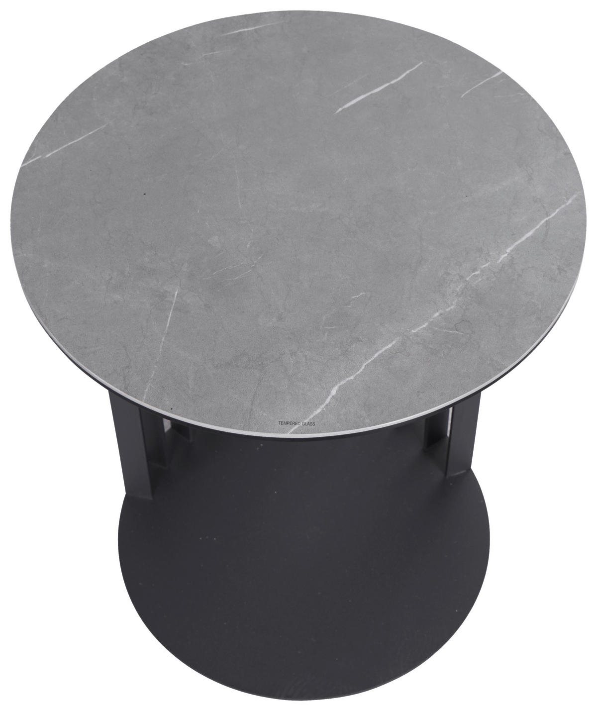 BEISTELLTISCH in Metall, Glas, Keramik 45/45/50 cm  - Schwarz/Grau, Design, Glas/Keramik (45/45/50cm) - Novel