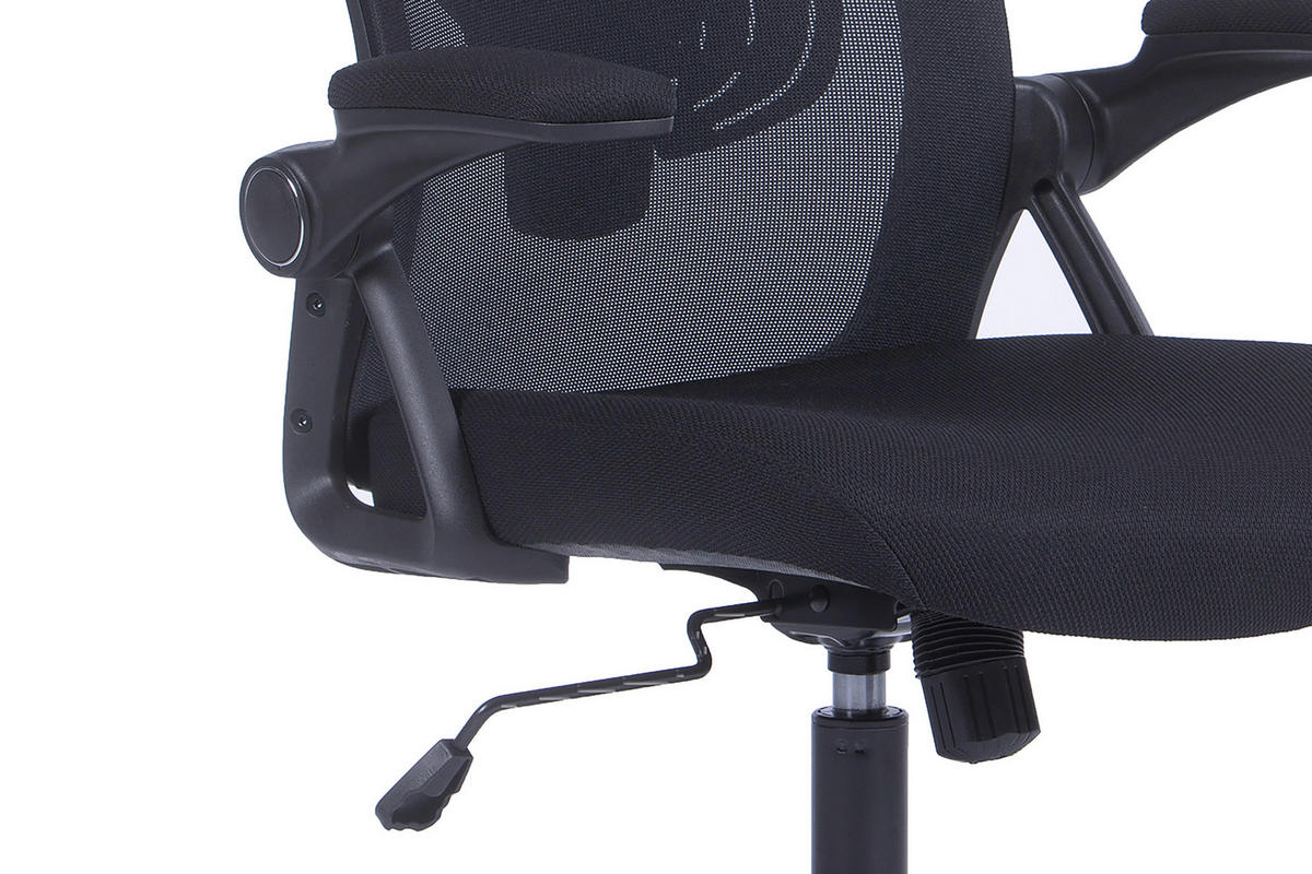 DREHSTUHL Webstoff, Netzbespannung Schwarz  - Schwarz, KONVENTIONELL, Kunststoff/Textil (62/95 - 103/58,5cm) - MID.YOU