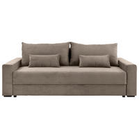 SCHLAFSOFA in Cord Taupe  - Taupe/Schwarz, Konventionell, Kunststoff/Textil (233/92/108cm) - Carryhome
