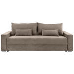 SCHLAFSOFA Cord Taupe  - Taupe/Schwarz, KONVENTIONELL, Kunststoff/Textil (233/92/108cm) - Carryhome