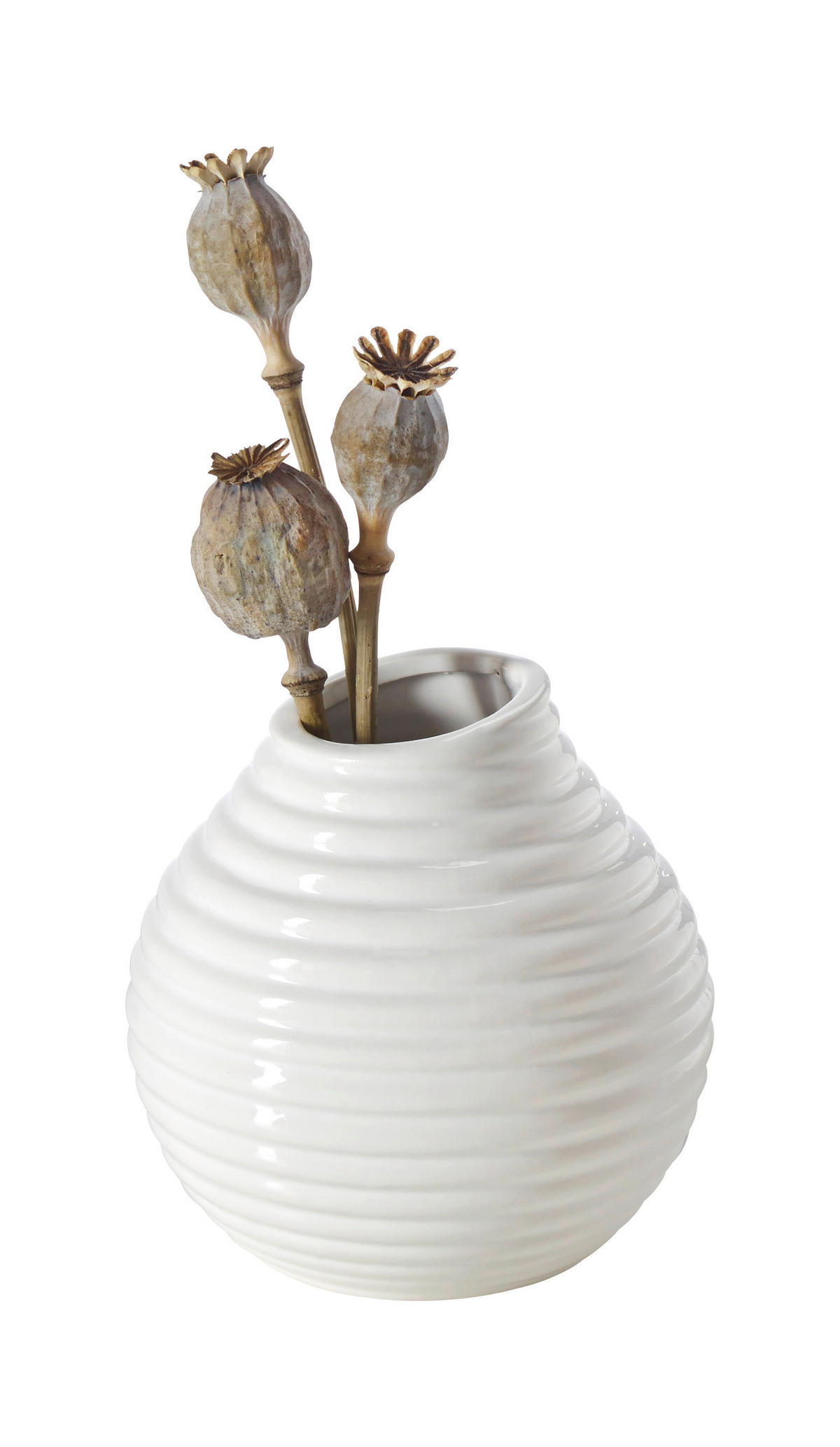 VÁZA, keramika, 12 cm - bílá, Basics, keramika (12/12/12cm) - Ritzenhoff Breker