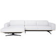 ECKSOFA in Struktur Hellgrau  163/305 cm  - Eichefarben/Hellgrau, Design, Holz/Textil (163/305cm) - Novel