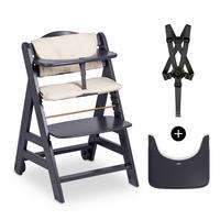 HOCHSTUHL-SET Beta+ Anthrazit Dark Grey  - Anthrazit, Basics, Holz (48/79/58cm) - Hauck