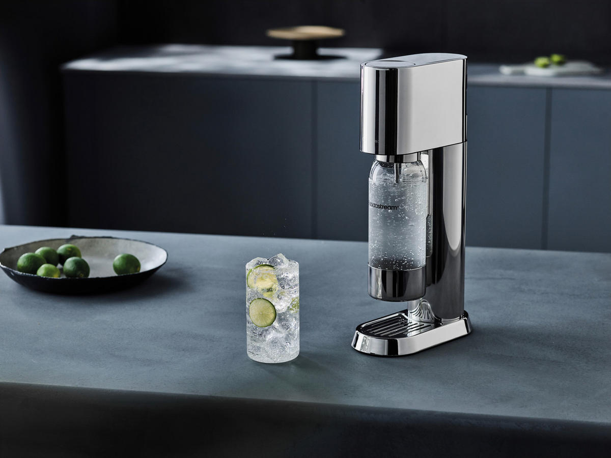 WASSERSPRUDLER ENSO  - Edelstahlfarben, Basics, Metall (16.10/45/27.2cm) - SodaStream