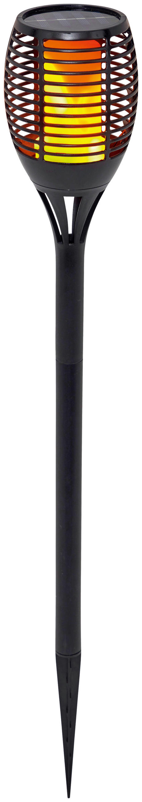 Solarleuchte Schwarz Adela 72xled Bernsteinfarben H: 78cm