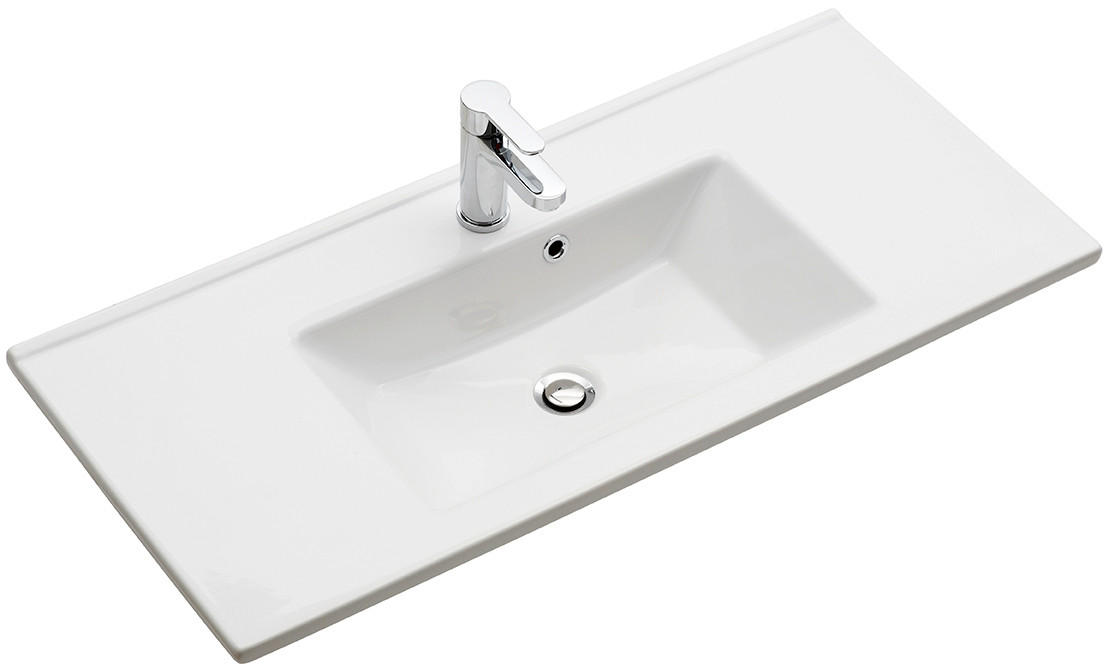 WASCHBECKEN 100/25/46 cm  - Weiß, KONVENTIONELL, Keramik (100/25/46cm) - Xora