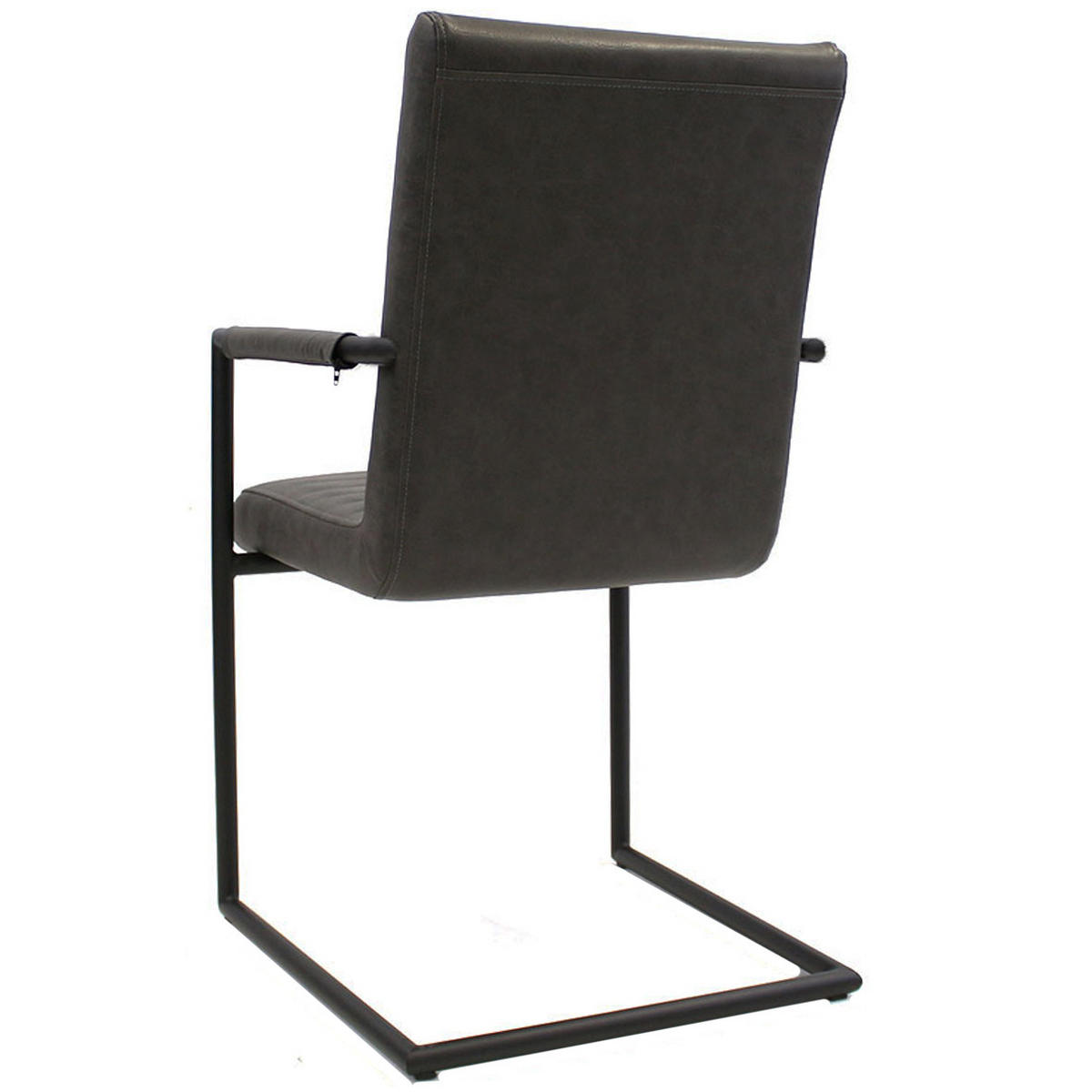 SADA ŽIDLÍ S PODRUČKAMI 2 kusy - šedá/černá, Lifestyle, kov/textil (54/97/57cm) - MID.YOU