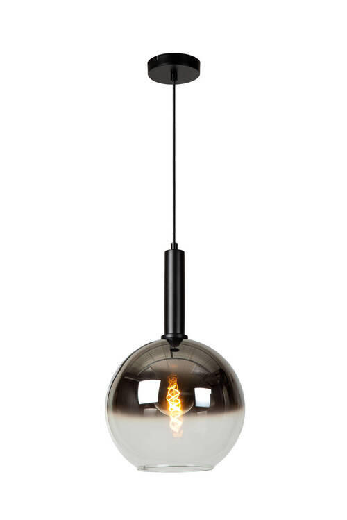 HÄNGELEUCHTE 30/30/150 cm  - Schwarz, Design, Glas (30/30/150cm) - Lucide