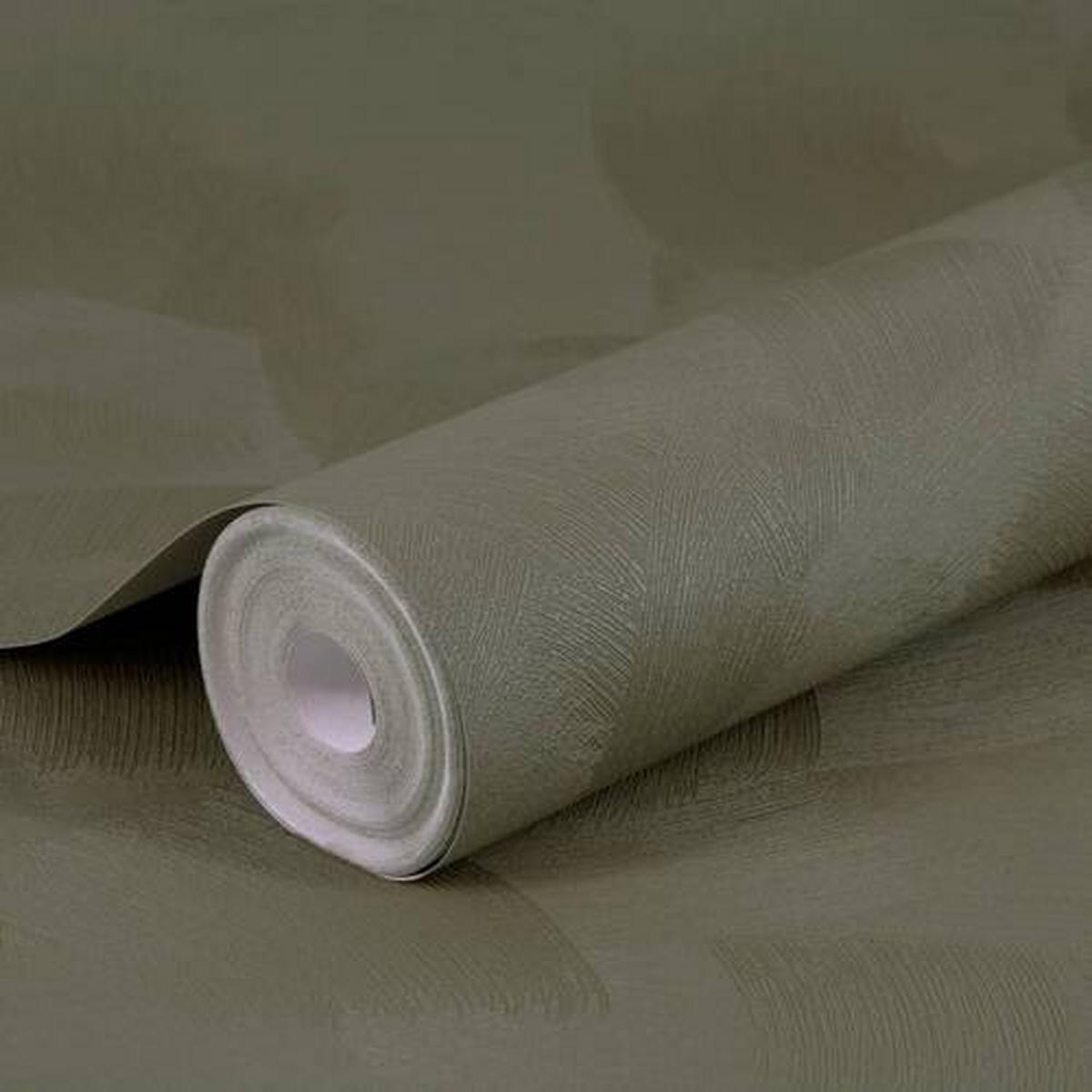 VLIESTAPETE  - Olivgrün, Basics, Papier/Kunststoff (52/1005cm) - Xora