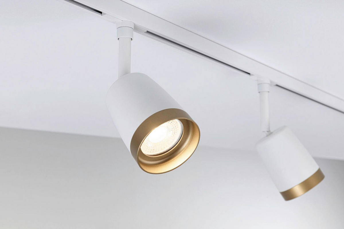 SCHIENENSYSTEM-STRAHLER 6,5/19,3 cm   - Weiß, Design, Metall (6,5/19,3cm) - Paulmann