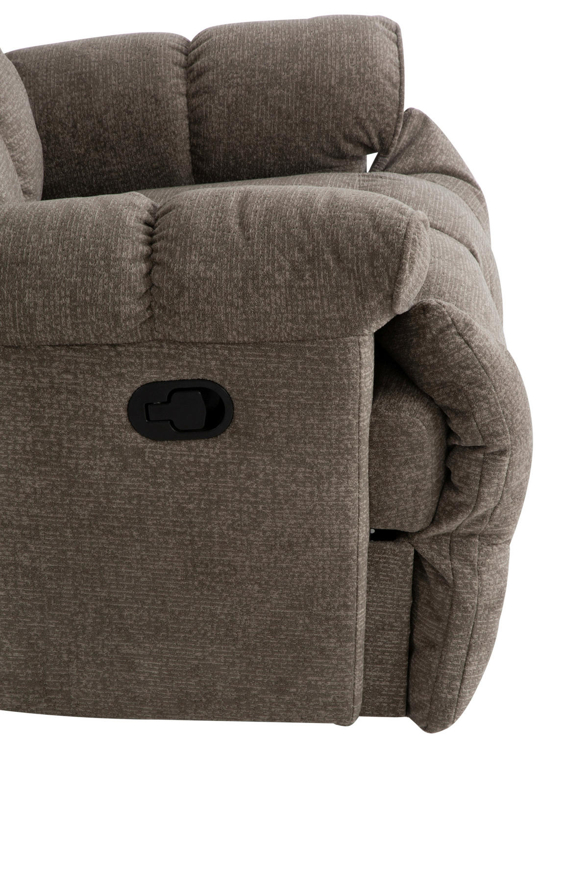 RELAXSESSEL LYSSO Mikrofaser    - Taupe/Schwarz, Design, Textil/Metall (97/99/102-161cm) - P & B