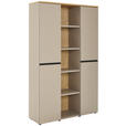 AKTENSCHRANK 120/197/40 cm - Eichefarben/Grau, MODERN, Holzwerkstoff (120/197/40cm) - Novel