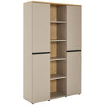 AKTENSCHRANK 120/197/40 cm  - Eichefarben/Grau, MODERN, Holzwerkstoff (120/197/40cm) - Novel