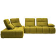 ECKSOFA in Struktur Gelb  233/313 cm  - Gelb/Schwarz, Design, Kunststoff/Textil (233/313cm) - Emilio Belluti