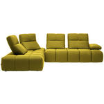 ECKSOFA in Struktur Gelb  233/313 cm  - Gelb/Schwarz, Design, Kunststoff/Textil (233/313cm) - Emilio Belluti