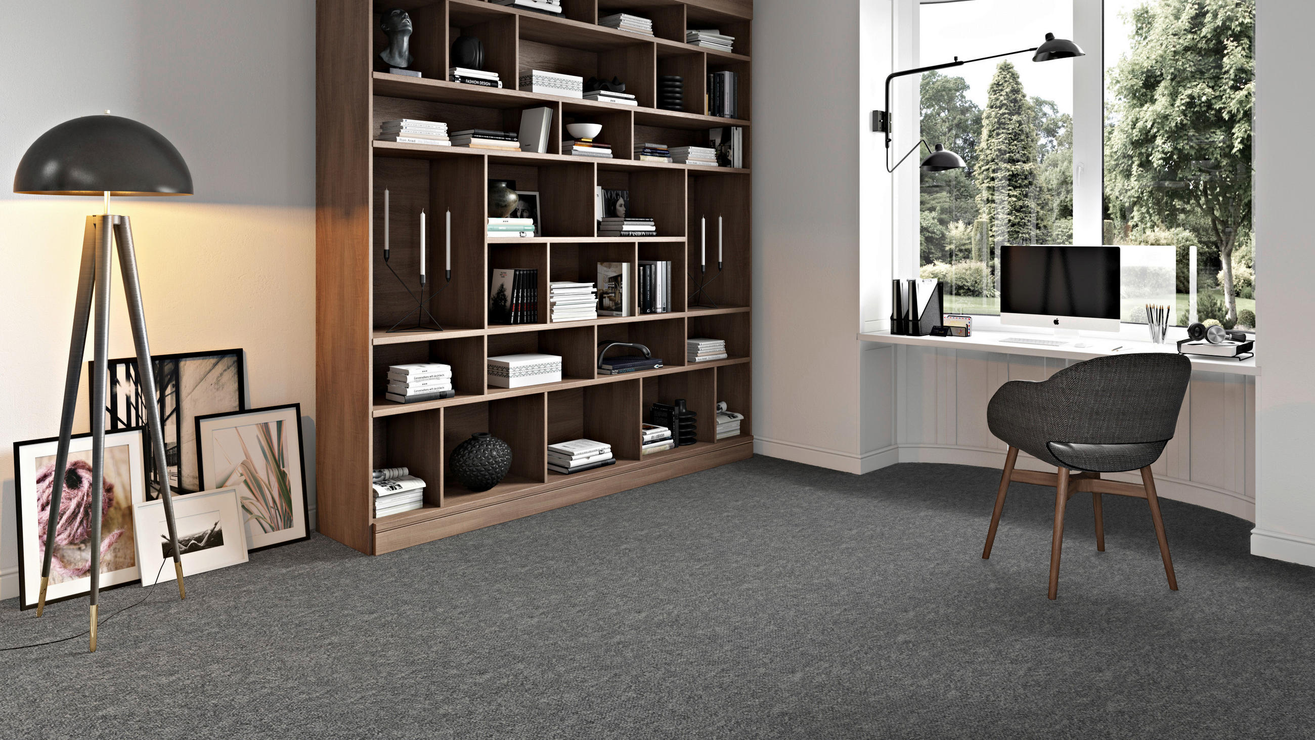 TEPPICHBODEN per  m² - Grau, Basics, Textil (400cm) - Esposa