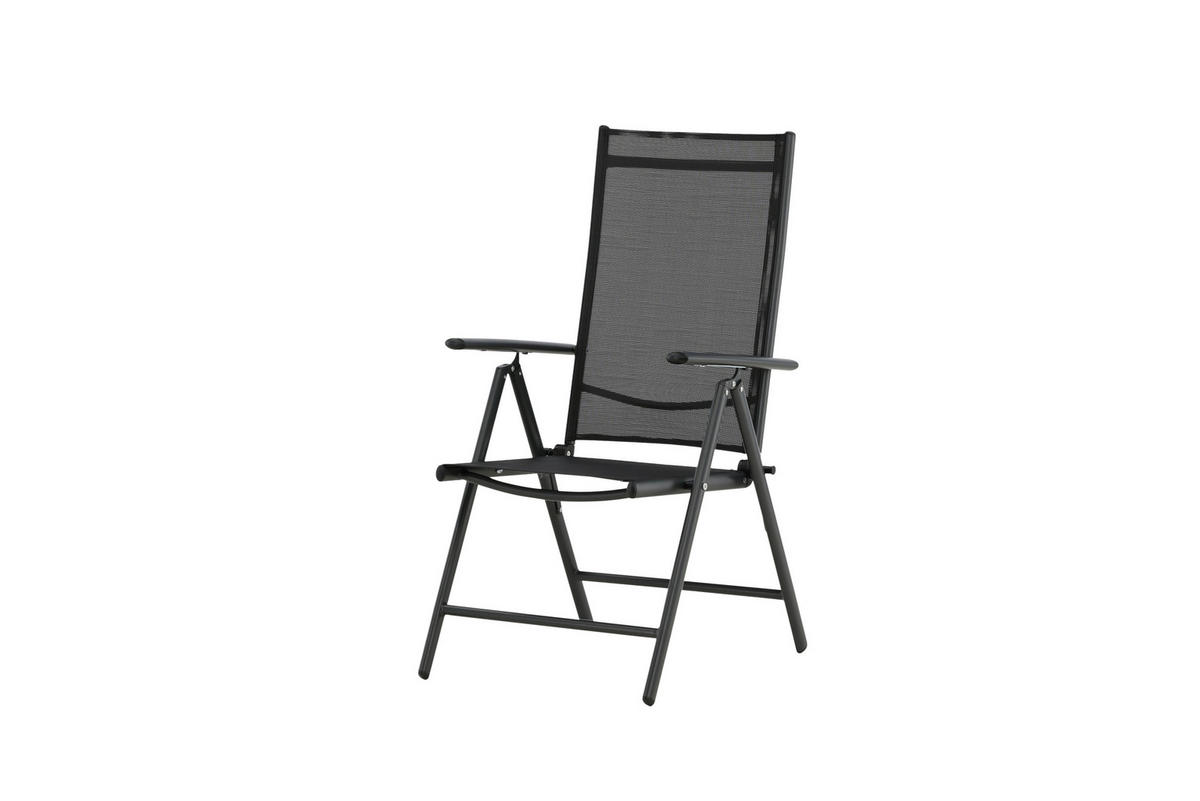 UTESTOLAR SET i metall, textil svart  - svart, Klassisk, metall/textil (55/108/62cm) - Gardenson
