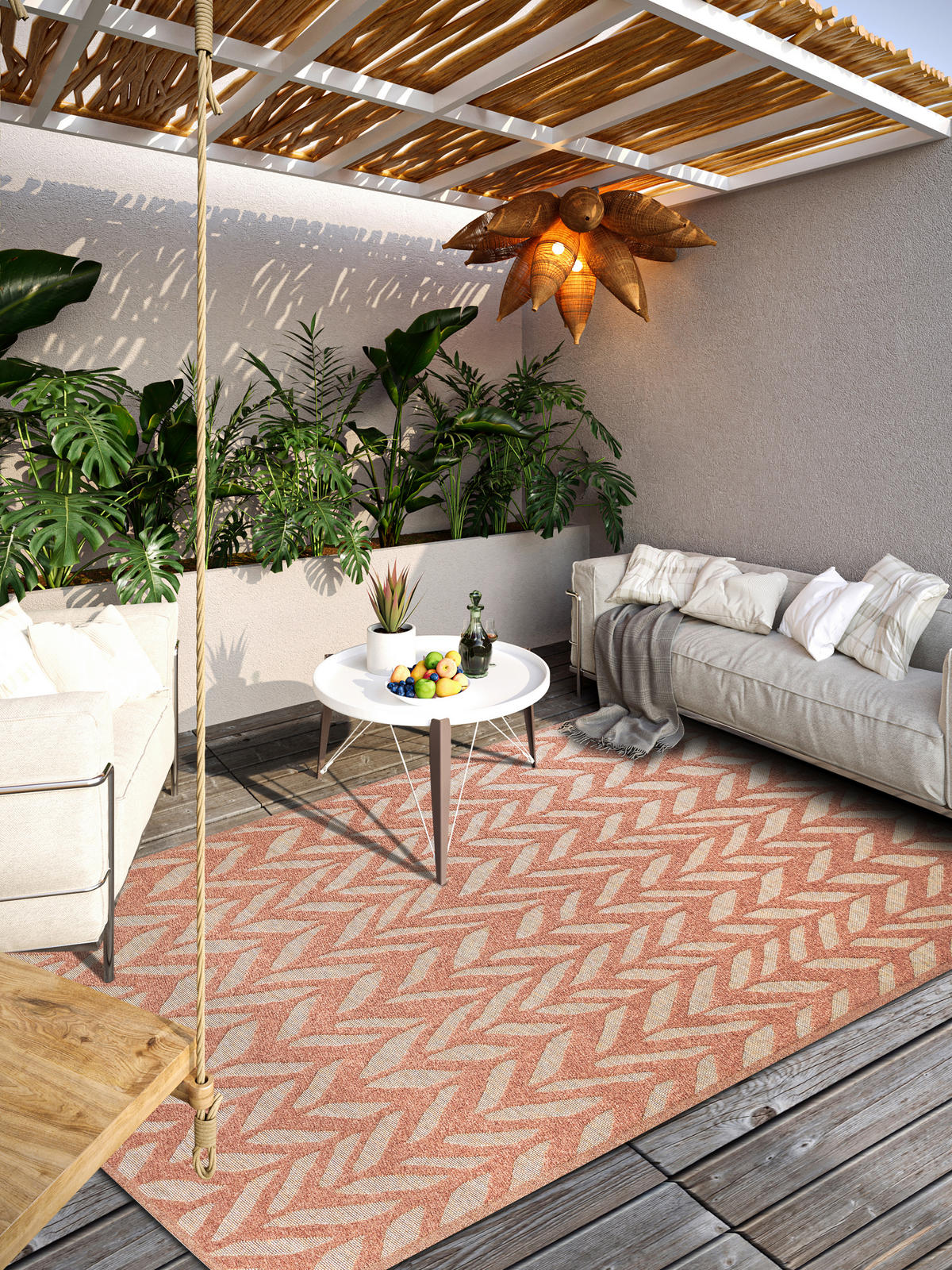 OUTDOORTEPPICH 160/230 cm Kollektion 1883 Kupferfarben  - Kupferfarben, Design, Kunststoff/Textil (160/230cm) - Villeroy & Boch
