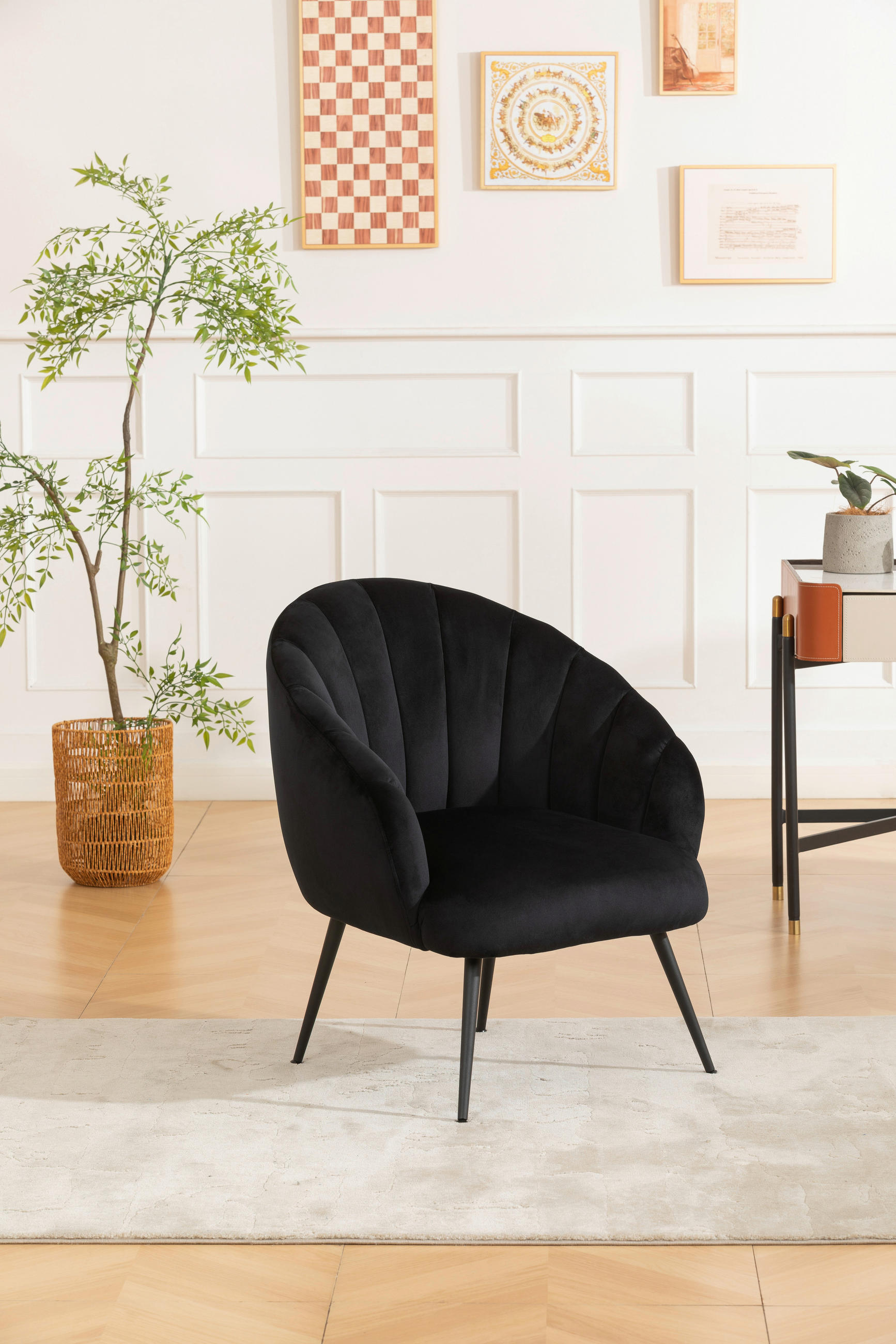 COCKTAILSESSEL - Blau/Schwarz, MODERN, Textil/Metall (67/80/78cm) - Livetastic