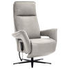 RELAXSESSEL in Leder Hellgrau  - Hellgrau/Schwarz, Design, Leder/Metall (83/123/87cm) - Valdera