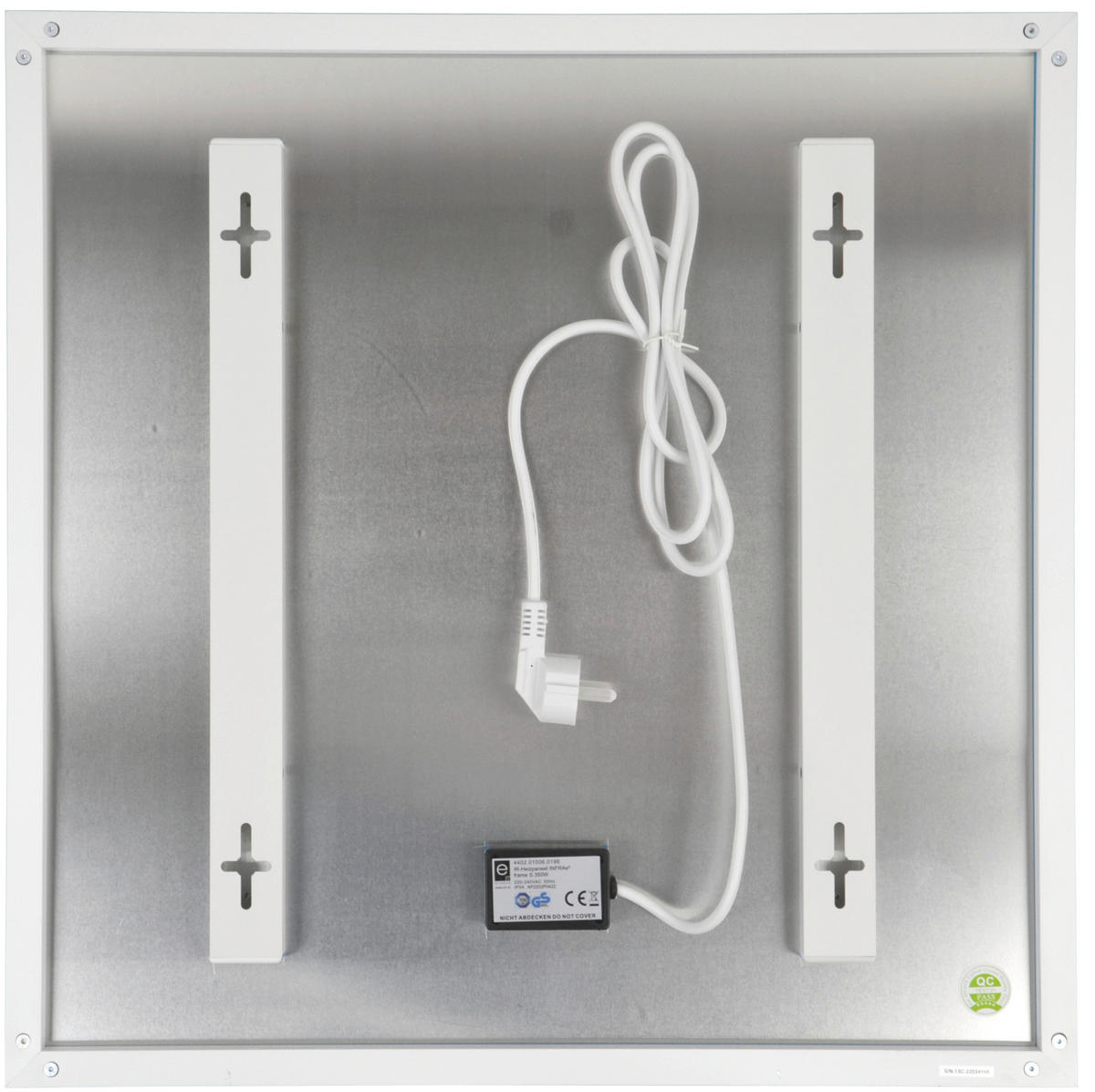 INFRAROT-HEIZPANEEL 59,5/59,5/2,8 cm 350 W  - Weiß, Basics, Kunststoff/Metall (59,5/59,5/2,8cm)