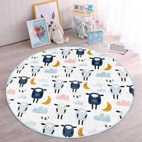 KINDERTEPPICH 120/120 cm Multicolor rund  - Multicolor, Basics, Textil (120/120cm)