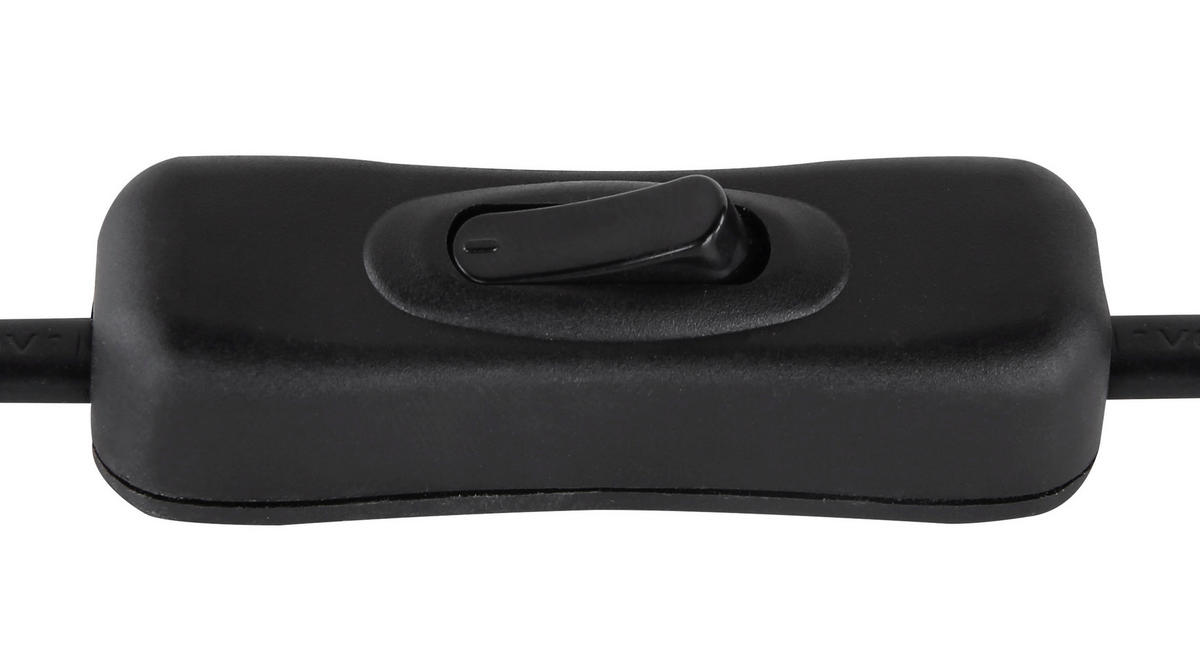 TISCHLEUCHTE Marion 15/30,5 cm   - Schwarz/Nickelfarben, Basics, Holz/Textil (15/30,5cm) - Globo