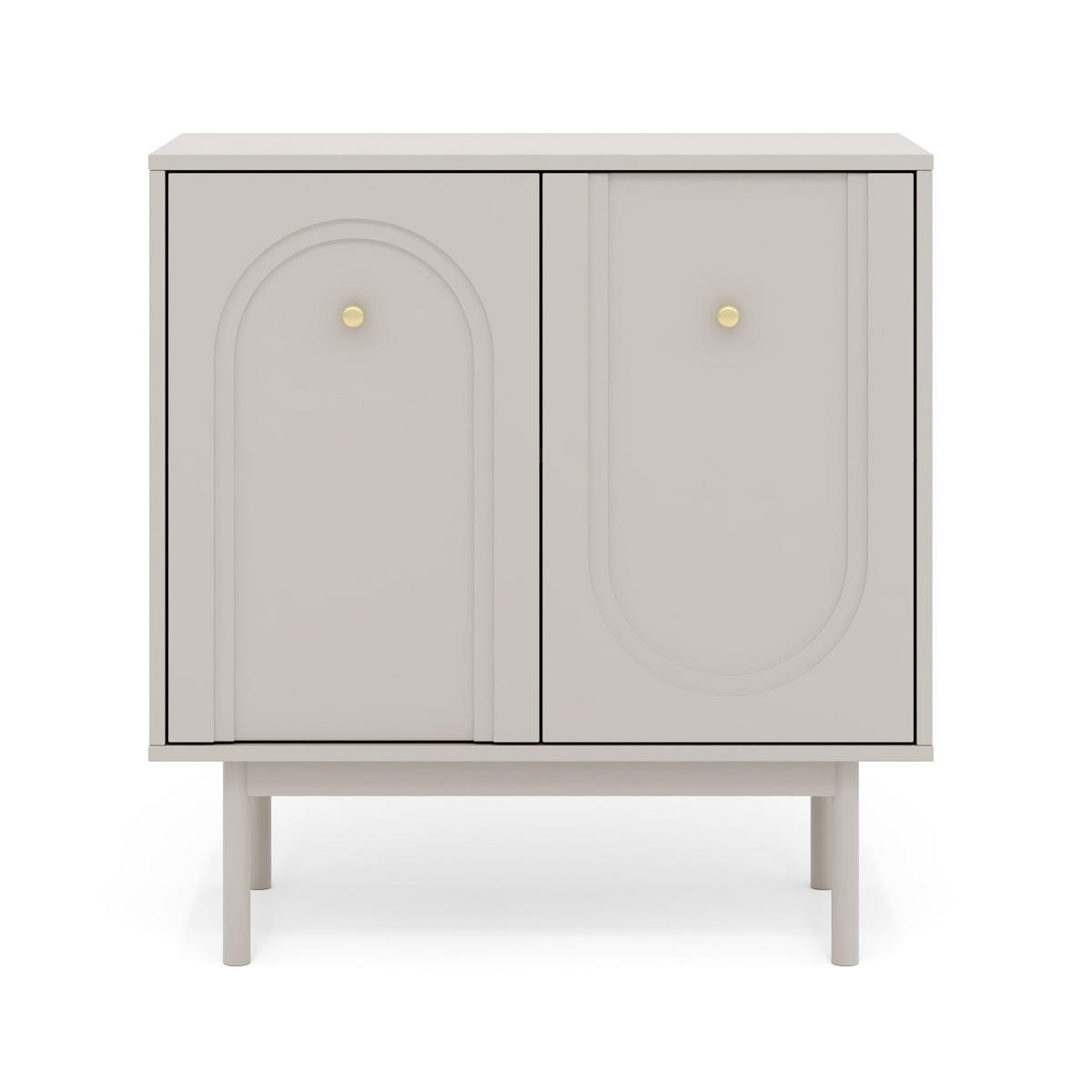 KOMMODE Mazoma  in 79/84/39 cm  - Kaschmir/Goldfarben, Design, Holzwerkstoff/Metall (79/84/39cm) - Boxxx