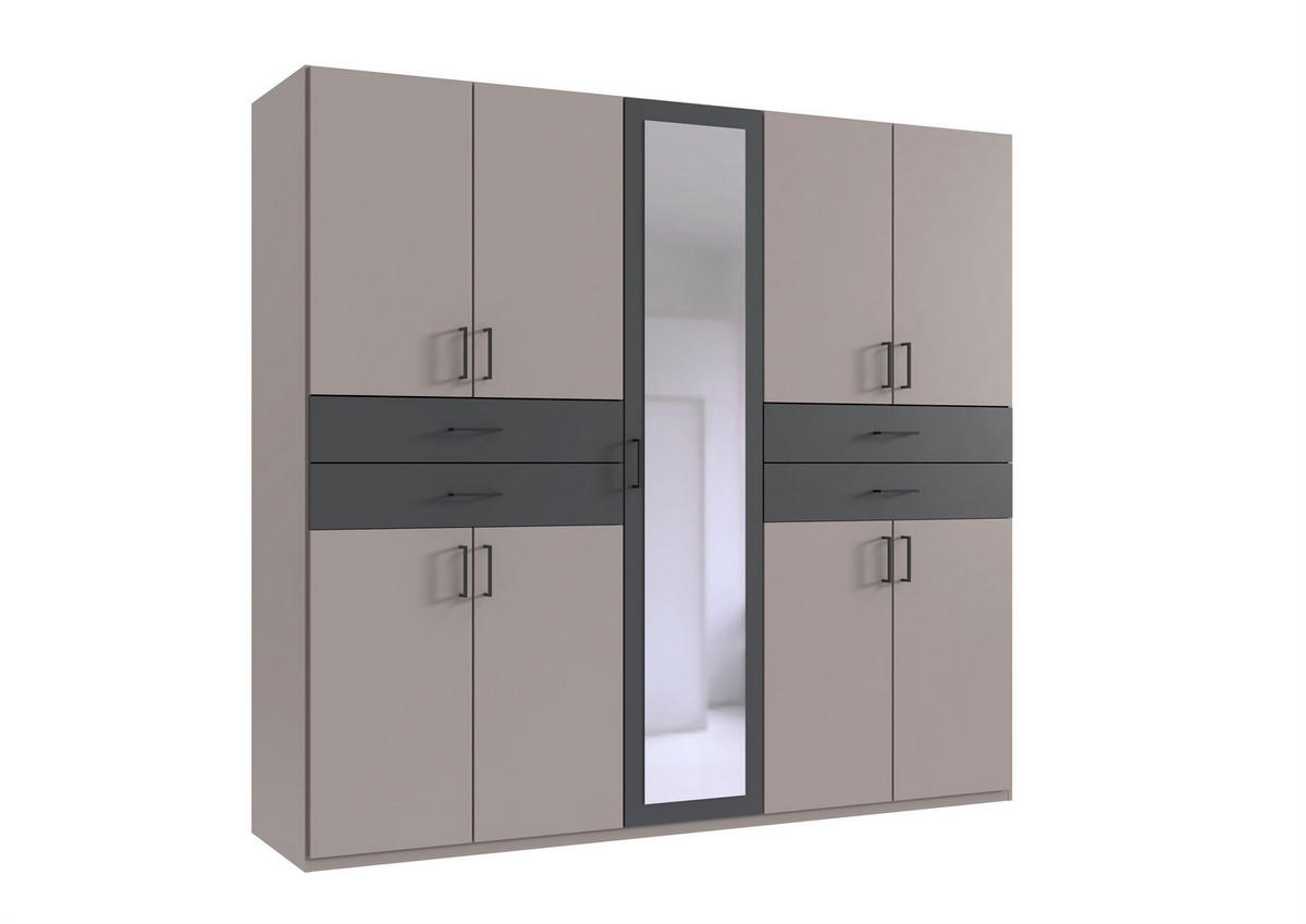 ORMAR ZA ODJEĆU  225/208/58 cm    - sahara/bež, Moderno, staklo/drvni materijal (225/208/58cm) - Hom`in