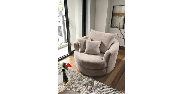 SESSEL in Plüsch Beige  - Beige/Schwarz, KONVENTIONELL, Textil/Metall (115/72/115cm) - Carryhome