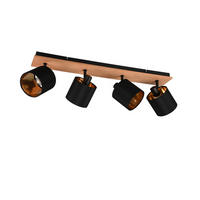 DECKENSTRAHLER - Goldfarben/Schwarz, Konventionell, Metall (72/19,5/12cm)