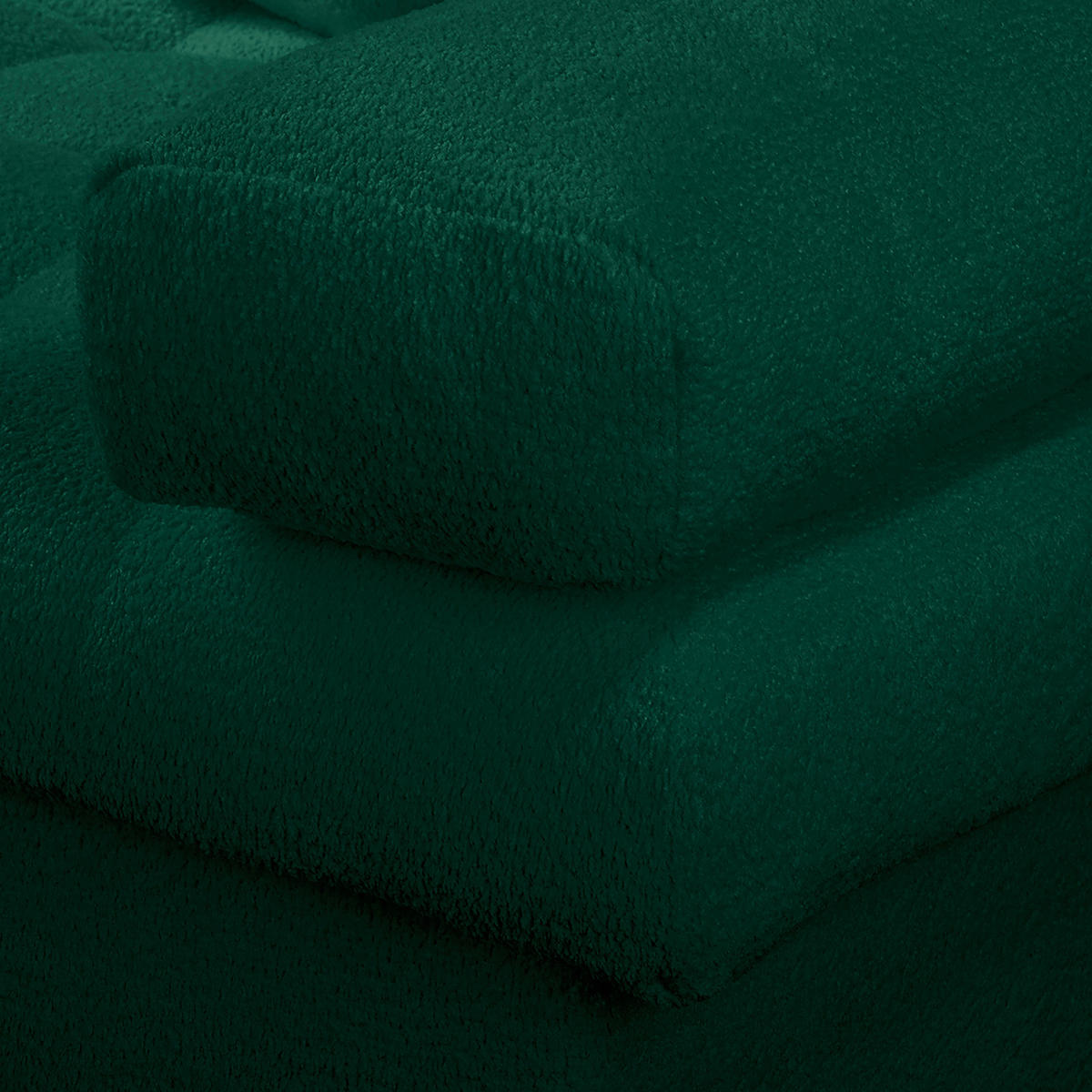 BIGSOFA Teddystoff Grün  - Schwarz/Grün, Design, Kunststoff/Textil (284/94/148cm) - Livetastic