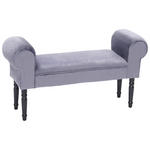 SITZBANK  in 100/54/30 cm  - Schwarz/Grau, Trend, Holz/Textil (100/54/30cm) - Xora