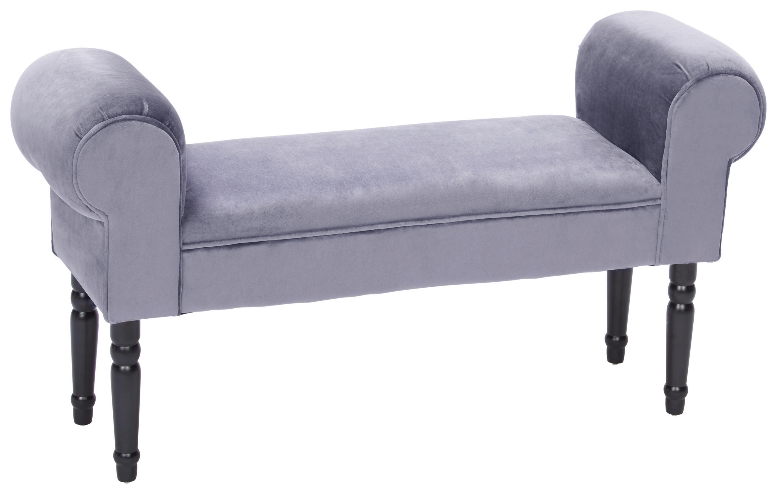 Xora Sitzbank Grau, Schwarz 100x54x30 cm