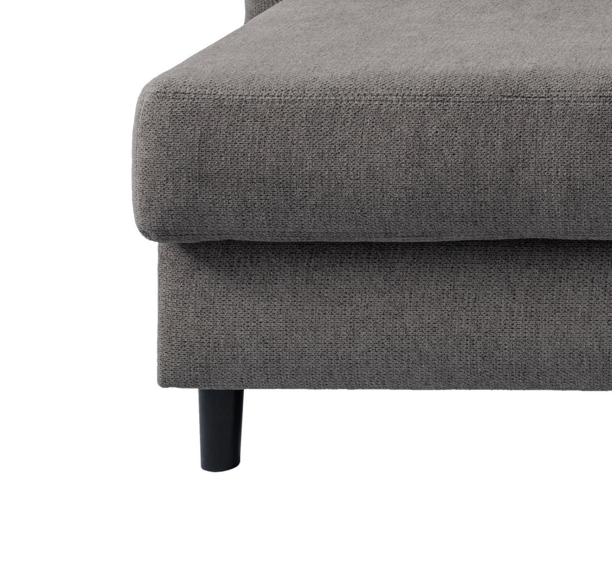 ECKSOFA in Chenille Graubraun  - Graubraun/Hellgrau, Modern, Holz/Textil (176/250-280cm) - Livetastic