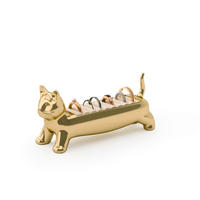 DRŽAČ ZA PRSTENJE  12/4/5 cm     - boja mesinga, Osnovno, metal/tekstil (12/4/5cm) - Umbra