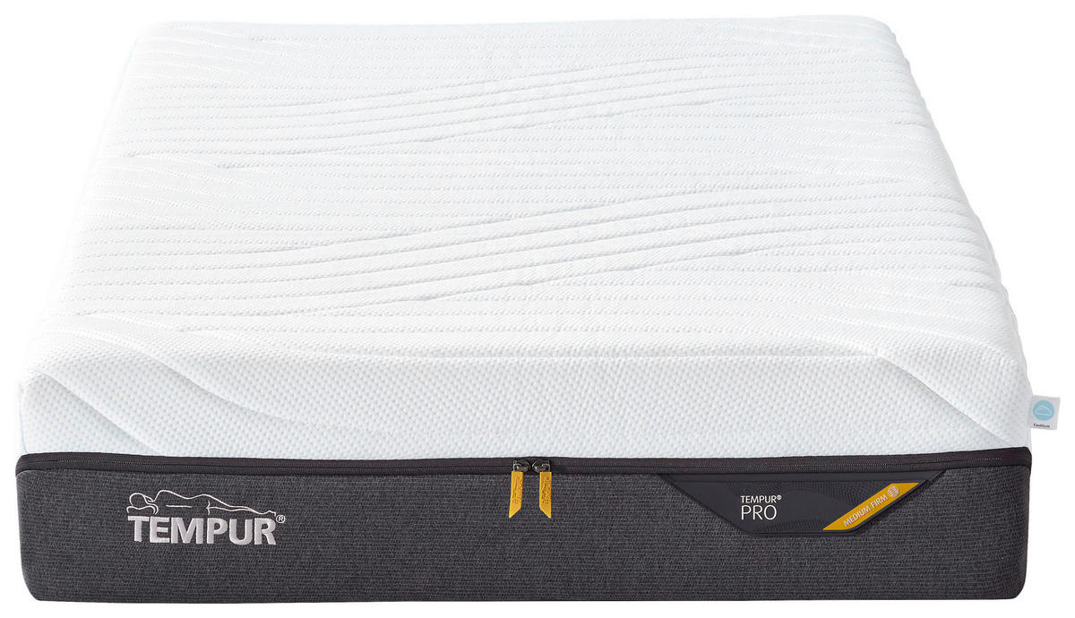 MATRATZE MEDIUM FIRM HYBRID Pro® Coolquilt 90/200 cm Höhe ca. 23 cm  - Anthrazit/Weiß, Basics, Textil (90/200cm) - Tempur