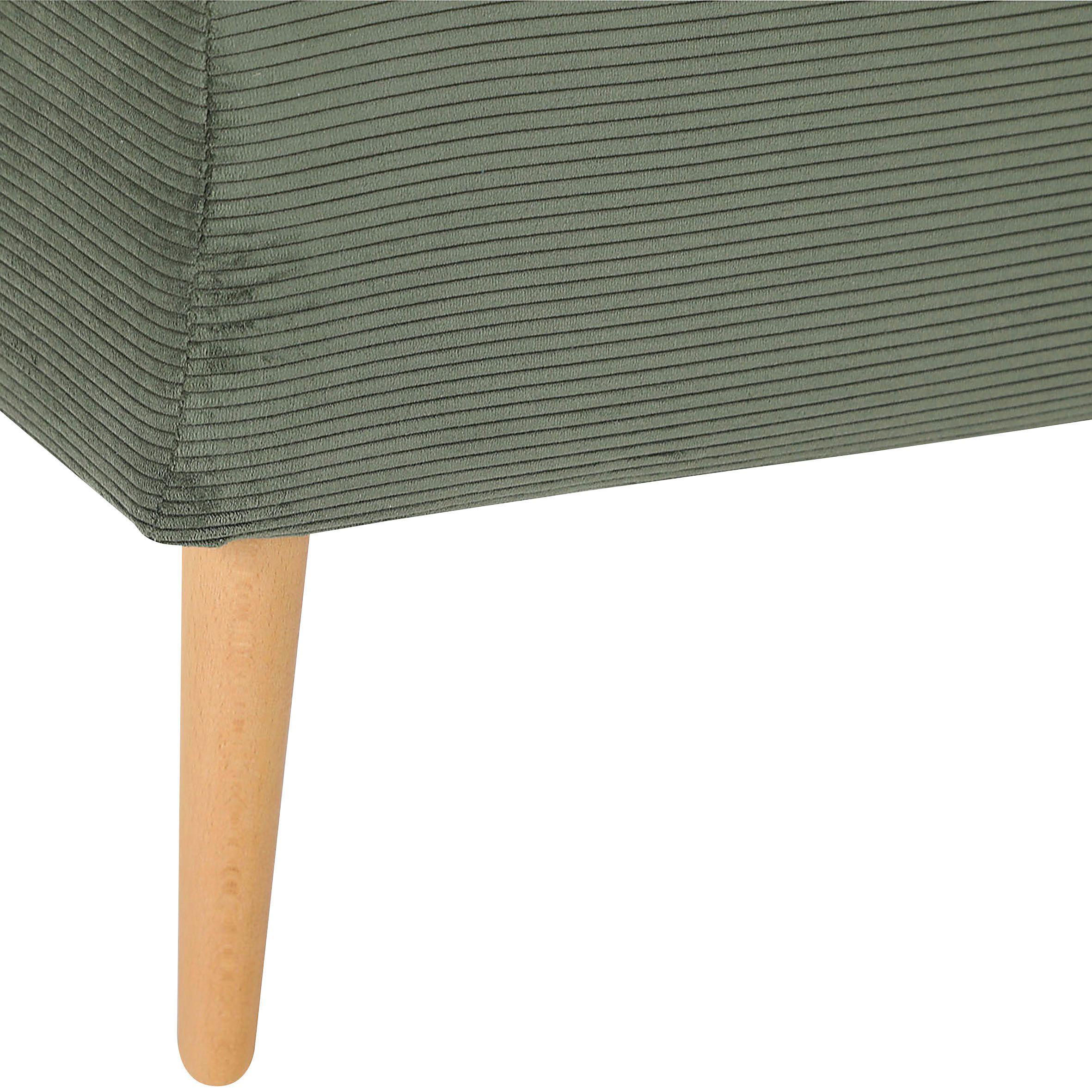 SESSEL in Cord Olivgrün  - Buchefarben/Olivgrün, Design, Holz/Textil (85/71/80cm) - Hom`in