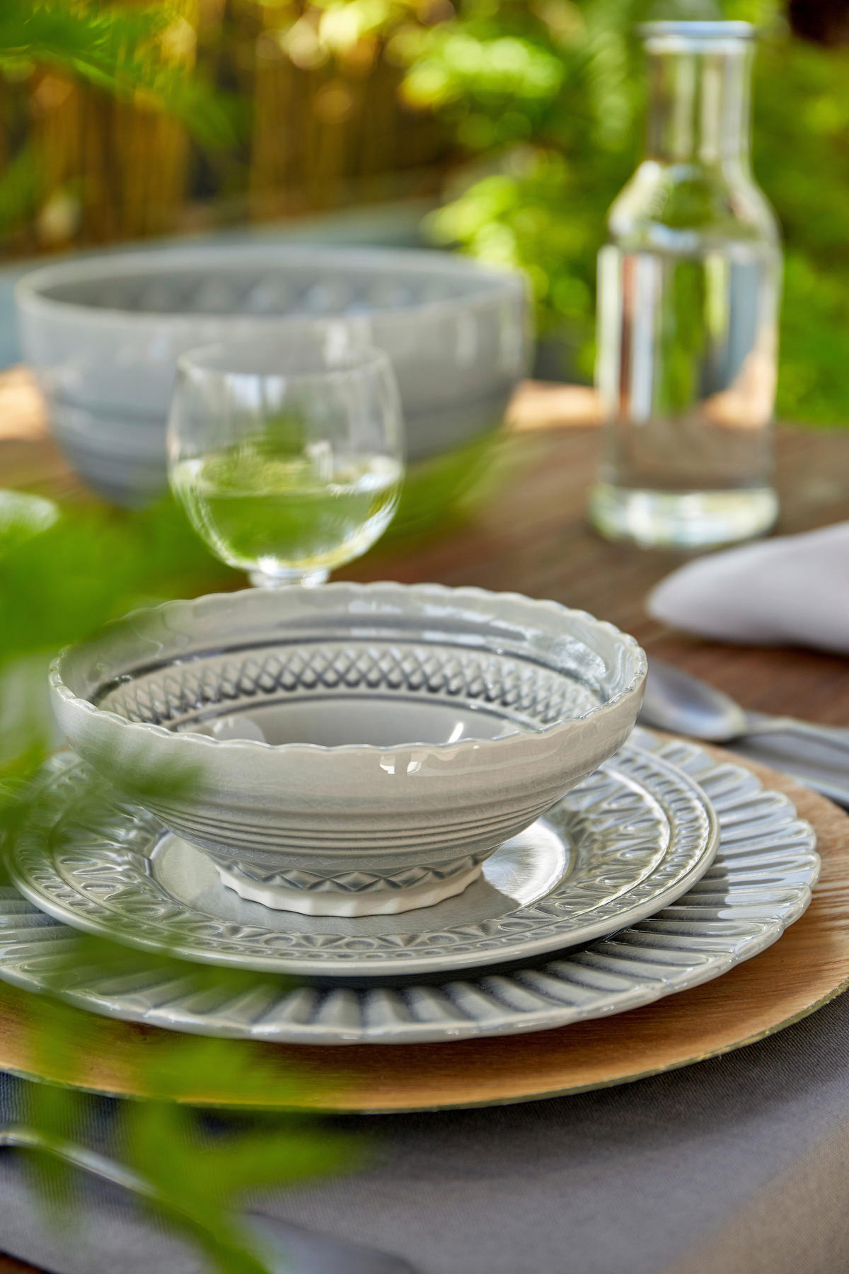 SCHÜSSEL CRISTAL   - Hellgrau, Basics, Keramik (29/12cm) - Costa Nova